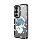 Hachiware Pool Party Phone Case | Galaxy S25 / Impact Magnetic Case / Black | Image 2