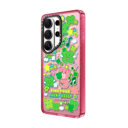BELLYGOM Clover Sticker Case | Galaxy S26 Ultra / Impact Magnetic Case / Primrose Pink | Image 2