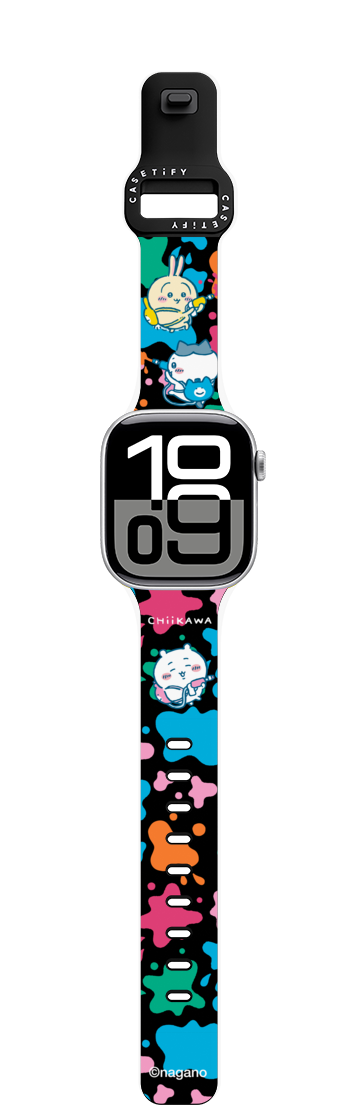 Chiikawa Water Gun Watch Band | Apple Watch Series 10 (42mm) / Impact Band / Black | Image 1