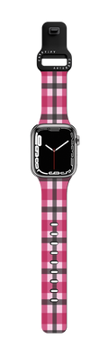 Bunnies Love Plaid | Apple Watch Series 7-9 (45mm) / Impact Band / Black | Image 1