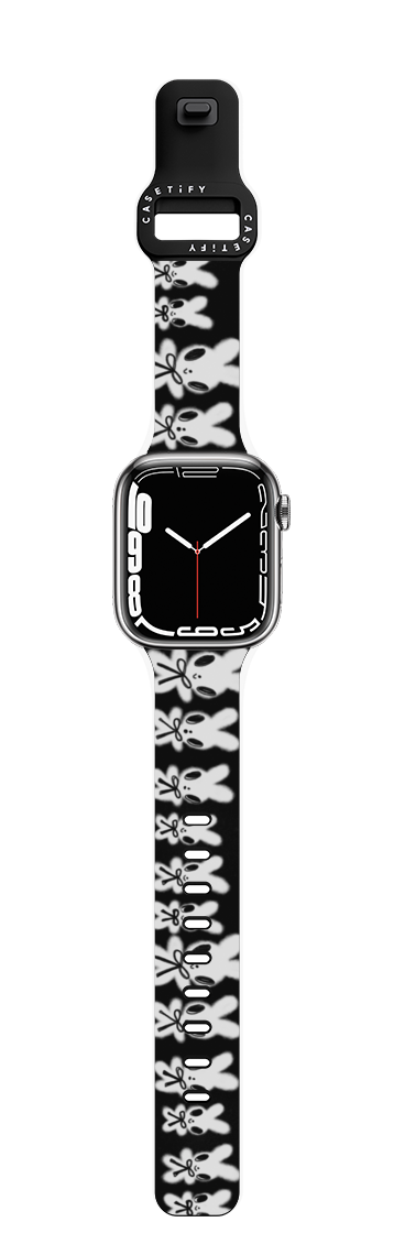 Bow Tie Bunnies | Apple Watch SE 3 (40mm) / Impact Band / Black | Image 1