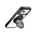 Persian Floral - Cyan | Snappy Grip Stand / Snappy Grip Stand MagSafe Compatible / Black | Image 3
