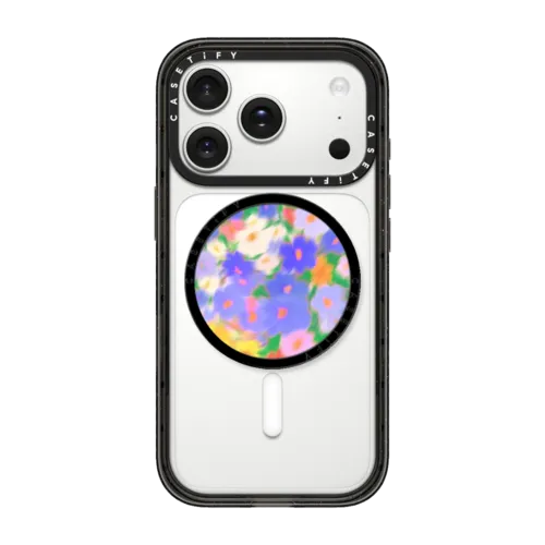 Floral Swirl - Purple | Snappy Grip Stand / Snappy Grip Stand MagSafe Compatible / Black | Image 1