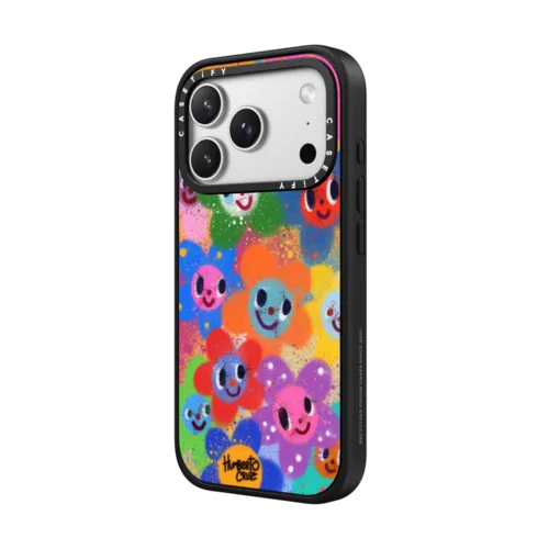 Happy Flowers | iPhone 17 Pro Max / Impact Case MagSafe Compatible / Matte Black | Image 2