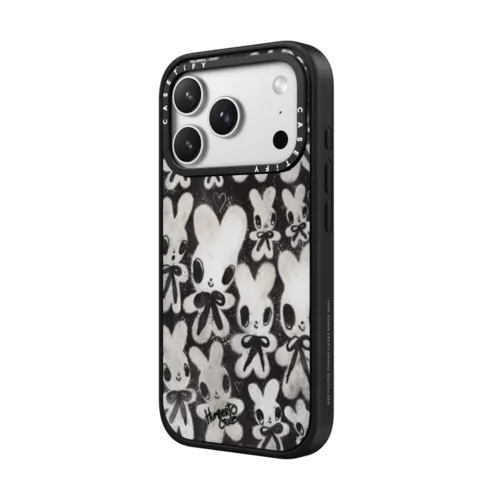 Bow Tie Bunnies | iPhone 17 Pro Max / Impact Case MagSafe Compatible / Matte Black | Image 2