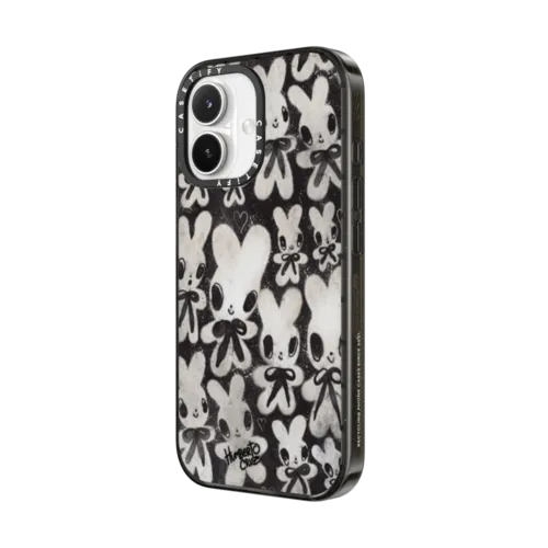 Bow Tie Bunnies | iPhone 17 / Impact Case MagSafe Compatible / Black | Image 2