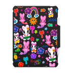 Aloha Bunnies | iPad Air 11-inch (M2 - M4) / iPad Impact Folio Case / Black | Image 1