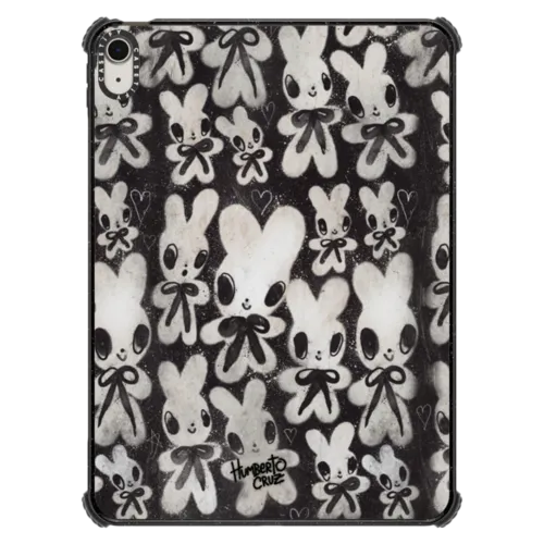 Bow Tie Bunnies | iPad Air 11-inch (M2 - M4) / iPad Impact Case / Black | Image 1