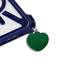 Charm Keychain - Puffy Heart - Deep Green
