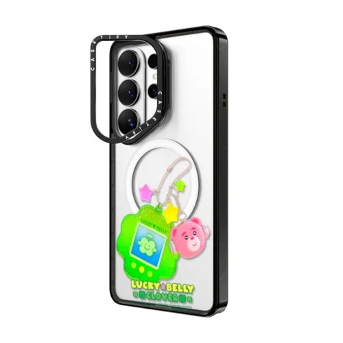 BELLYGOM Keychain Charm Case | Galaxy S26 Ultra / Impact Ring Stand Magnetic Case / Black | Image 2
