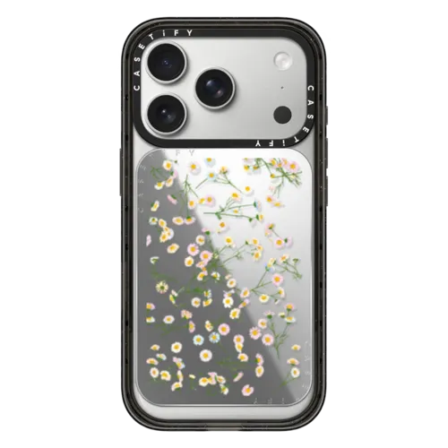 Pressed flowers dainty | Snappy Cardholder Stand / Snappy Mirror Cardholder Stand MagSafe Compatible / Silver | Image 1