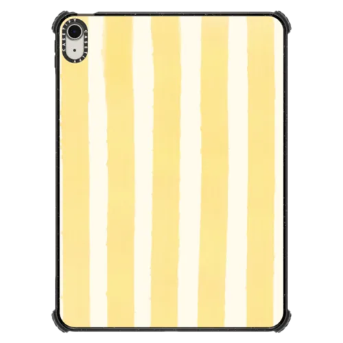 Yellow Stripes | iPad Air 11-inch (M2 - M4) / iPad Impact Case / Black | Image 1