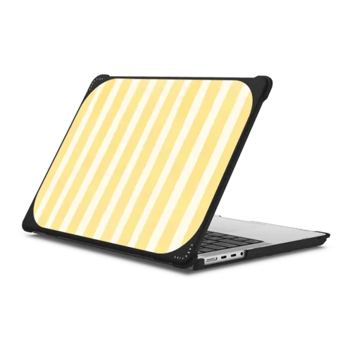 Yellow Stripes | MacBook Pro 14-inch (M1 - M5) / MacBook Bounce Case / Black | Image 1