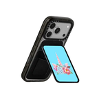 Floral Unicorn | Snappy Cardholder Stand / Snappy Cardholder Stand MagSafe Compatible / Black | Image 3
