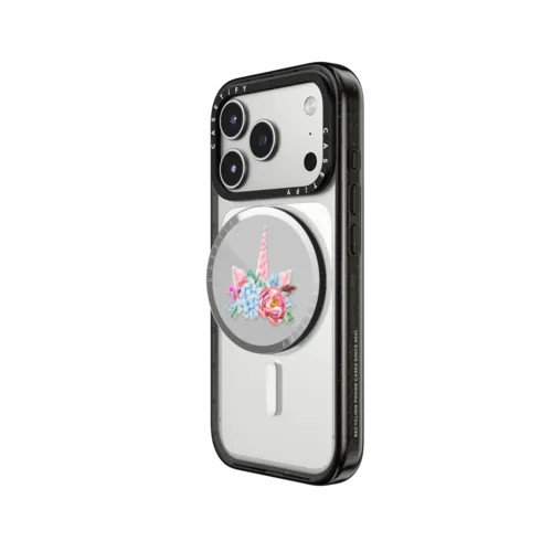 Floral Unicorn | Snappy Grip Stand / Snappy Mirror Grip Stand MagSafe Compatible / Silver | Image 2