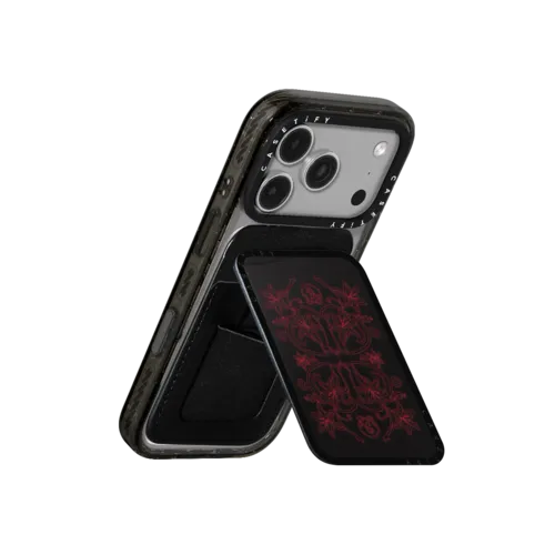 Luxe Garden-Pink | Snappy Cardholder Stand / Snappy Cardholder Stand MagSafe Compatible / Black | Image 3