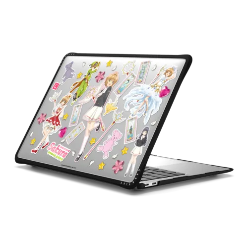 Cardcaptor Sakura Stickermania Laptop Case | MacBook Air 13-inch (M1 / Intel) / MacBook Impact Case / Black | Image 1