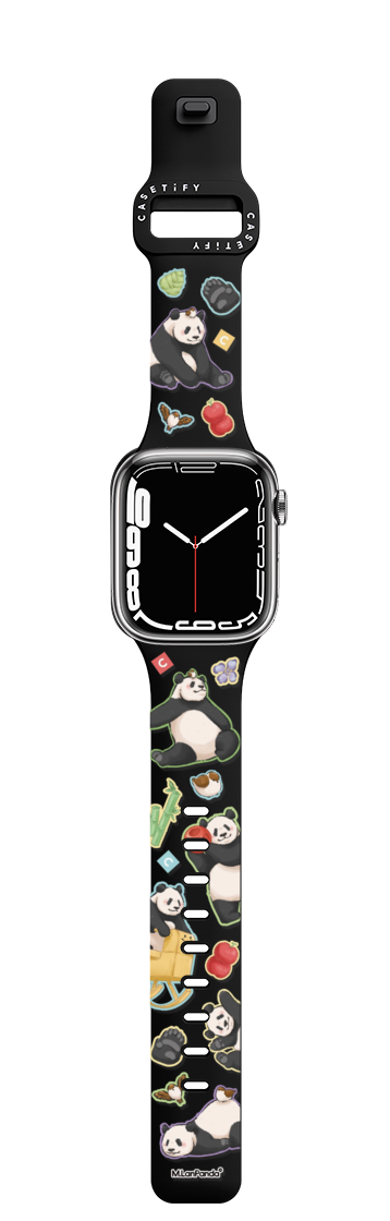 M.LanPanda Sticker Watch Band | Apple Watch Series 7-9 (45mm) / Impact Band / Black | Image 1