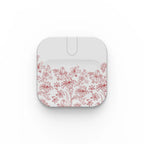 Red Embroidered Floral Garden