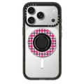 Bunnies Love Plaid | Snappy Ring Holder / Snappy Mirror Ring Holder MagSafe Compatible / Silver | Image 1