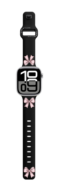 Metallic Pink Ribbon | Apple Watch Series 10 (42mm) / Impact Band / Black | Image 1