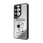 BELLYGOM Find Your Clover Case | Galaxy S26 Ultra / Mirror Magnetic Case / Silver on Black | Image 2