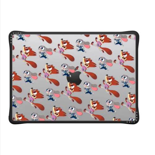 Nick and Judy Pattern Laptop Case | MacBook Pro 14-inch (M1 - M5) / MacBook Impact Case / Black | Image 2