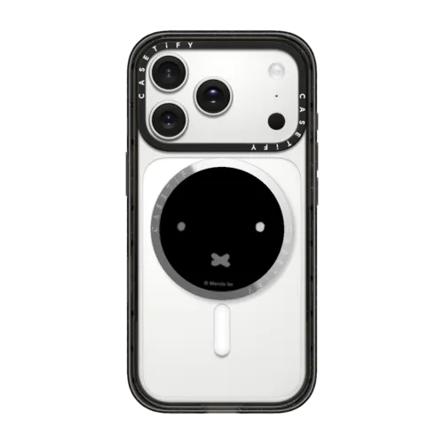 Miffy Snappy Grip Stand (Black) | Snappy Grip Stand / Snappy Mirror Grip Stand MagSafe Compatible / Silver | Image 1