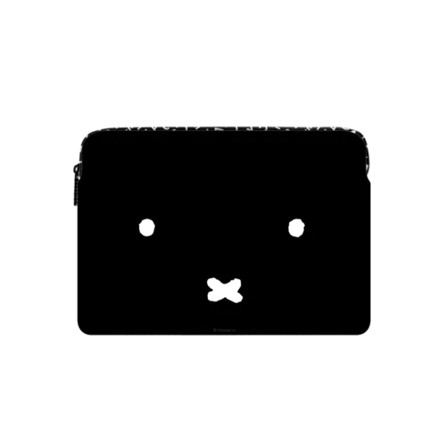 Miffy Face Laptop Sleeve (Black) | Small (13") / Impact Laptop Sleeve / Multicolor | Image 1