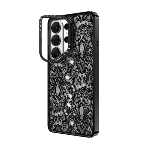 Lace Pattern | Galaxy S26 Ultra / Impact Ring Stand Magnetic Case / Black | Image 2