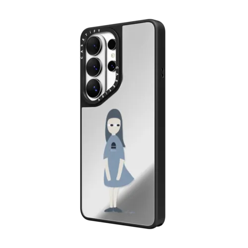 LULU | Galaxy S26 Ultra / Mirror Magnetic Case / Silver on Black | Image 2