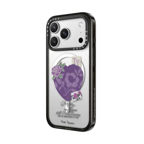 TAEYEON Purple Rose Case | iPhone 17 Pro Max / Impact Case MagSafe Compatible / Black | Image 2