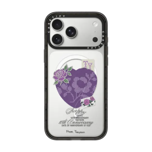 TAEYEON Purple Rose Case | iPhone 17 Pro Max / Impact Case MagSafe Compatible / Black | Image 1