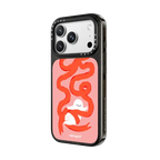 Ribbon Love in Cherry | iPhone 18 Pro Max / Impact Case MagSafe Compatible - Glossy / Glossy Black | Image 2