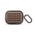 Brown Checks | AirPods Pro 2 / Earbuds Bounce Case / Matte Taupe | Image 1