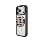 Brown Checks | Snappy Grip Stand / Snappy Mirror Grip Stand MagSafe Compatible / Silver | Image 2