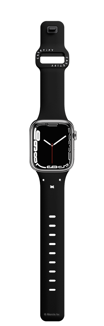 Miffy Face Watch Band (Black) | Apple Watch Series 7-9 (45mm) / Impact Band / Black | Image 1