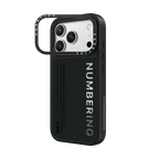 NUMBERING Logo Case | iPhone 17 Pro Max / Mirror Ring Stand Case MagSafe Compatible / Silver on Black | Image 2