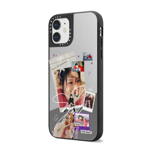 TAEYEON Photo Collage Case | iPhone 11 / Mirror Case / Silver on Black | Image 2