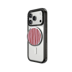 Pink Stripes | Snappy Grip Stand / Snappy Mirror Grip Stand MagSafe Compatible / Silver | Image 2