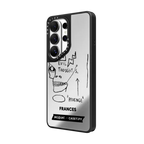 Custom Doodle Case | Galaxy S26 Ultra / Mirror Magnetic Case / Silver on Black | Image 2