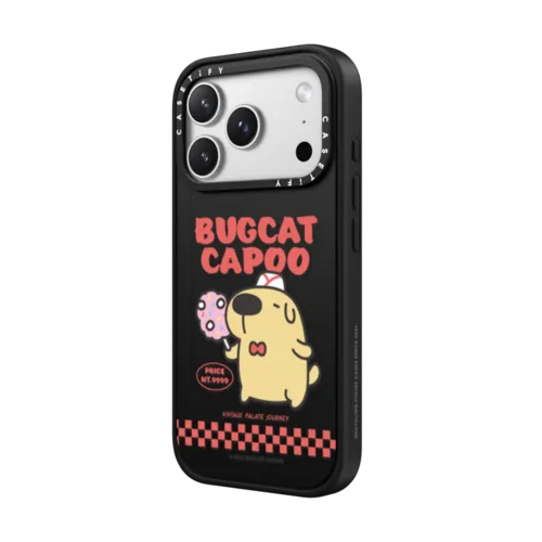 Bugcat Capoo Retro Red Case | iPhone 17 Pro Max / Impact Case MagSafe Compatible / Matte Black | Image 2