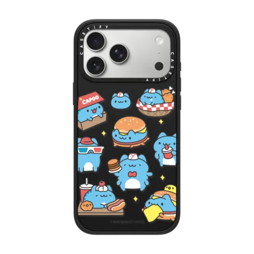 Bugcat Capoo Pattern Case | iPhone 17 Pro Max / Impact Case MagSafe Compatible / Matte Black | Image 1