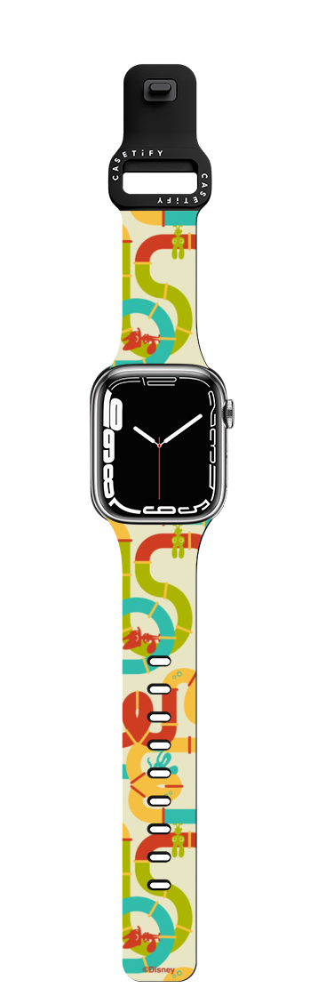 Zootopia 2 Tubes Pattern Watch Band | Apple Watch Series 7-9 (45mm) / Impact Band / Black | Image 1