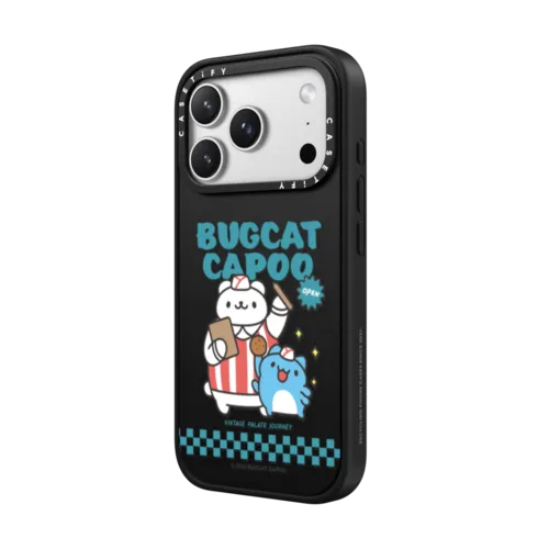 Bugcat Capoo Retro Blue Case | iPhone 17 Pro Max / Impact Case MagSafe Compatible / Matte Black | Image 2