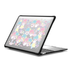 Little Twin Stars 50th Anniversary Sticker Laptop Case | MacBook Air 13-inch (M1 / Intel) / MacBook Impact Case / Black | Image 1