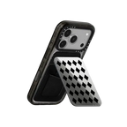 Black Checks | Snappy Cardholder Stand / Snappy Mirror Cardholder Stand MagSafe Compatible / Silver | Image 3