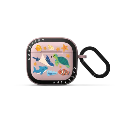 Deep Ocean Wonders | AirPods 4 & 5 / Earbuds Bounce Case / Primrose Pink | Image 1
