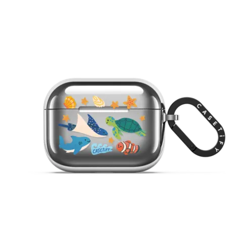 Deep Ocean Wonders | AirPods Pro 3 / Earbuds Mirror Case / Silver | Image 1