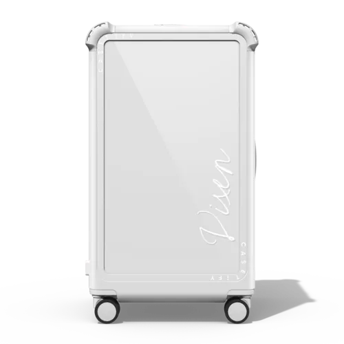 Custom Suitcase | 29" Check-In Trunk Suitcase / Bounce Suitcase / Glossy Cloud White | Image 1